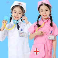 Children Doctor Clothes Female Nurse Clothes Kindergarten Doctor Work Clothes Set White Coat Men Clo