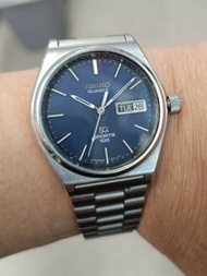 Seiko 精工，Vintage Quartz, 8229-8220，古董70's至Early80.,Sports 100, Blue Dial，藍面，φ 32mm, 17.30cm longwork