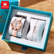 Valentine's Day Gift Olevs Brand Watch Fashion Quicksand Quartz Watch Suit Gift Box Popular Women's 