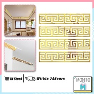 10PCs/Set 3D Acrylic Mirror Wall Sticker Self-adhesive Ceiling Sticker emovable DIY Wallpaper Border