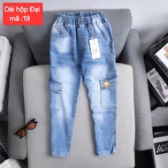 Quần Jean Dài Bé Trai Size Đại 23kg-33kg Chất Co Giãn Mạnh Mềm Mại Lưng Thun1729