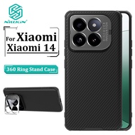 Nillkin เคสแบบพับปิดได้ กล้อง ขาตั้งแบบยืน เคส สำหรับ Xiaomi 14 เคสโทรศัพท์ พลิก-เลนส์เก๋ไก๋ ป้องกัน