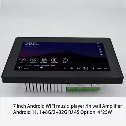 NEW 7 inch Android 11 Smart Home Background Music Panel Stereo Sound Google Play YouTube WIFI Blueto