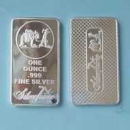 10 pcs Non Magnetic Horse and Men 1 Oz Bars Brass Core Silver Plated 50 mm x 28 mm Ingot Badge Decor