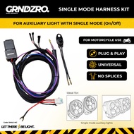 GRNDZRO Single mode Auxiliary light wiring harness kit (For Auxiliary light On/Off function)