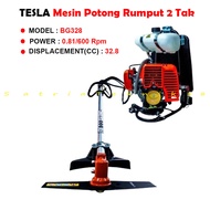 TERMURAH !!! TESLA - Mesin Potong Rumput Gendong 2 Tak 6000 Rpm