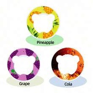 3/5/7 ชิ้น รูปหมี Flavor Pods สำหรับขวด, ห่วงกลิ่นผลไม้สำหรับขวดน้ำ Flavor Pods Creative Water Cup S