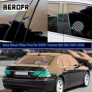 6Pcs/Set Car Pillar Post Glossy Piano Black for BMW 7 Series E65 E66 2001-2005 2006 2007 2008 Door W