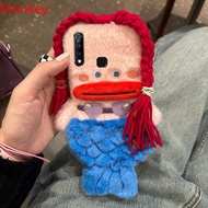 3D Cute Plush Mermaid Girls Gift Phone Case For VIVO Y20 Y17S Y15S Y12 Y11 Y36 Y27 Y33S Y22 Y16 Y35 