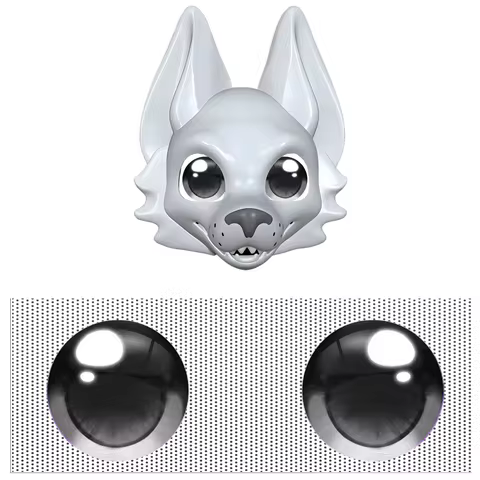 Fursuit Eyes material on mesh 3D Printed Style Mesh Plastic Grid for Furry Mask Kigurumi Cosplay