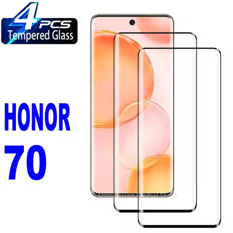 1/4Pcs 3D Tempered Glass For HONOR 70 Screen Protector Glass