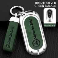 Car Key Case Cover Bag Alloy Leather For Mercedes Benz AMG W204 C200 E200 CLA45 A C CLA E GLA GLC GL