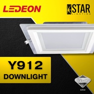 YETPlus LEDEON Recessed Downlight Y912 Glass LED SIRIM 12W 18W 4" 6" Ceiling 6500K Daylight Square L