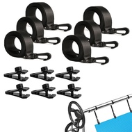 GO Auto-Pool Solar Cover Reel Straps Pool Timer On/Off Clips 6 Pcs 3 Times Denser Nylon Solar Cover 