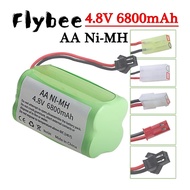1Pcs 4.8V AA 6800mah NiMH Battery 4.8v Rechargeable Battery Pack SM /Tamiya /JST PLUG For Rc toys Ca
