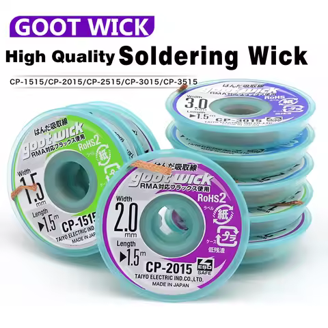 GOOT High Quality Desoldering Wick With Braided Copper Wire CP2015 1515 3015 3515 2515 BGA Solder Pa