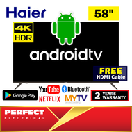 Haier 58 / 65 inch Android TV 4K UHD HDR LE58K6600UG LE65K6600UG Built in WIFI Bluetooth Smart Internet LED Sharp Image support Digital T2 MYTV FREEVIEW