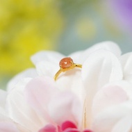 太陽石戒指均碼/silver925 18KGP finish