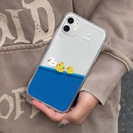 Clear Photo frame case for iphone 14 pro max 11 13 12 7Plus X XS Max fashion cute Duck swimming cover