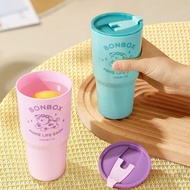BONBOX Blue Practical Tumbler with Lid 800ml Glass-Style Drinking Water Bottle