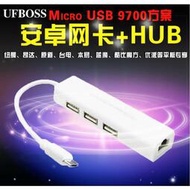 Micro USB轉RJ45網卡V8口以太網轉接器OTG有線安卓平板上網HUB  露天拍賣