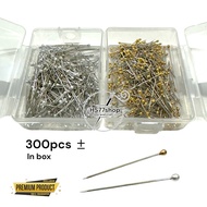 [ 300pcs +- in box] Micropin/ Dressmarking Pins / Jarum Peniti Kepala Mancis