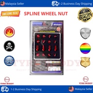 Rays Spline Volk Steel Wheel Nut 20 pcs (L-29 mm) M12x1.5 /1.25; Rim Sport Lock Racing