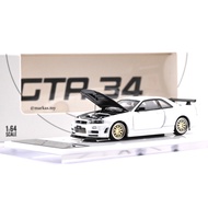TIME MICRO 1/64 NISSAN GT-R R34 Z-TUNE WHITE
