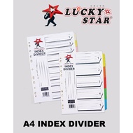 Lucky Star A4 Size Index Divider (5 colour / 10 colour)