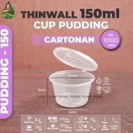 Terbatass Thinwall 150 ml BULAT CUP (CARTONAN) - Gelas Merpati Wadah