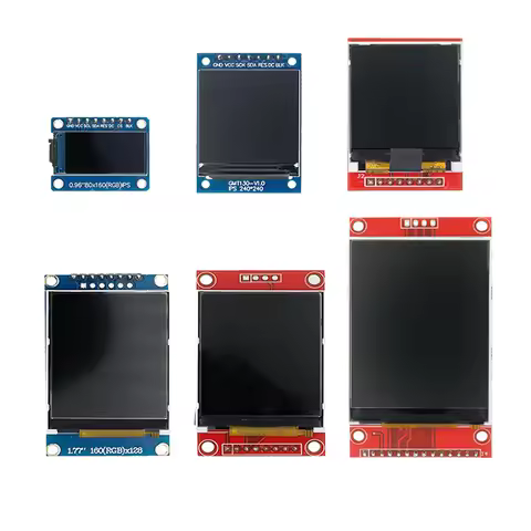 TFT Display 0.96/1.3/1.44/1.8/2.4/2.8 Inch IPS 7P SPI HD 65K TFT Full Color LCD Module ST7735 Drive 