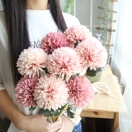 Artificial Flower Dandelion Bouquet Dandelion Flower Ball Pompom Decorations Fake Flowers Home Party