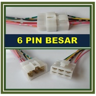 Large 6 pin socket and cable large 6 pin cable socket/ large 6 pin socket/ large 6 pin cable connect