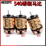 540 Carbon Brush Motor 35T 45T 55T 3-Slot untuk RC1/10 Kereta Mendaki Kereta Drift Motor Kereta