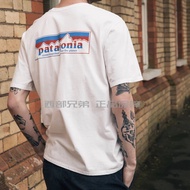 💛 พร้อมส่ง 💛 [S-5XL]เสื้อยืดแขนสั้นผ้าฝ้ายแท้พิมพ์ลาย Patagonia / Bata สําหรับผู้ชาย 38569 เสื้อยืดค