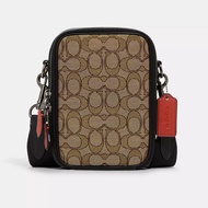 Coach Stanton Crossbody — Signature Jacquard & Leather Compact for Women & Men