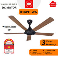 KDK K14PH RYOU DC MOTOR 5 BLADE CEILING FAN WITH REMOTE CONTROL K14PH-PBR / K14PH-EY / K14PH-WA / K9