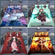 Demon slayer Bedsheet Pillowcase combination Comfortable Washable 2IN1 Anime Tanjirou Nezuko sheet P