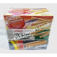 Apollo Wafer Chocolate/Pandan/Strawberry. Biskut Wafer Berisa