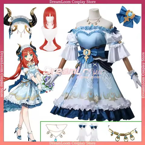 Nilou Cosplay Costume Genshin Impact Wig Red Hair Women Dancer Dress Carnival Uniform Anime Hallowee