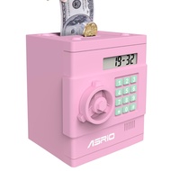 ATM Piggy Bank for Kids Boys Girls, Mini Safe for Real Money with Bill Feeder, Coin Recognition, Bal