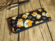 手工製作海軍藍柴犬圖案 筆袋 眼鏡袋 餐具袋