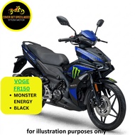 RAPIDO Cover Set VOGE FR150 GP Edition Black Hitam Coverset Sticker Tanam Stripe Tanam