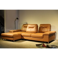 HOOGAN PUSH BACK GENUINE LEATHER SOFA W STORAGE BOX
