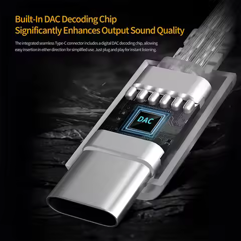 KZ Headphones Type-C Oxygen-Free Copper Silver-Plated Earphone Cable 0.75MM High-purity Gold-plated