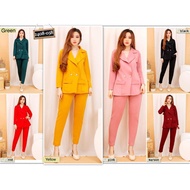 3G style 038, premium imported scuba blazer suit with long sleeves blazer set woman