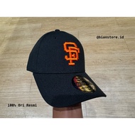 New Era 39Thirty Stretch Cooperstown San Fransisco Giants Black/Orange Cap 100% Original Official