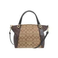 [Coach] Bag (Handbag) FC6838 C6838 Khaki×Brown Multi Color Block Signature PVC Leather Casey Satchel Women [Outlet Item] [Brand]