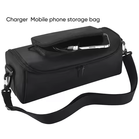 Portable Audio Storage Bags Dustproof Protective Case Scratch-resistant Double Zipper with Sholder S