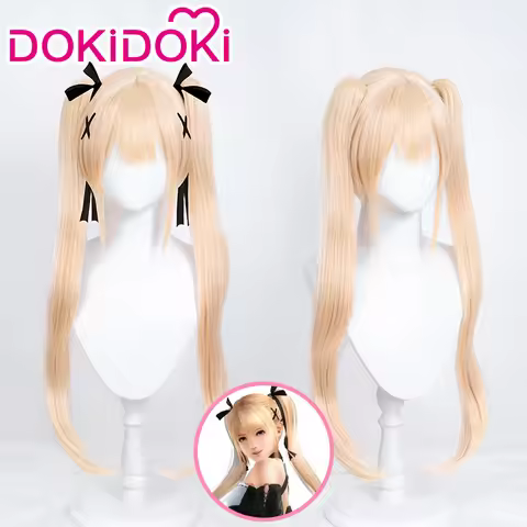 IN STOCK Marie Rose Wig Game Dead or Alive 5 Ultimate DokiDoki Cute Long Double Ponytail Marie Rose 